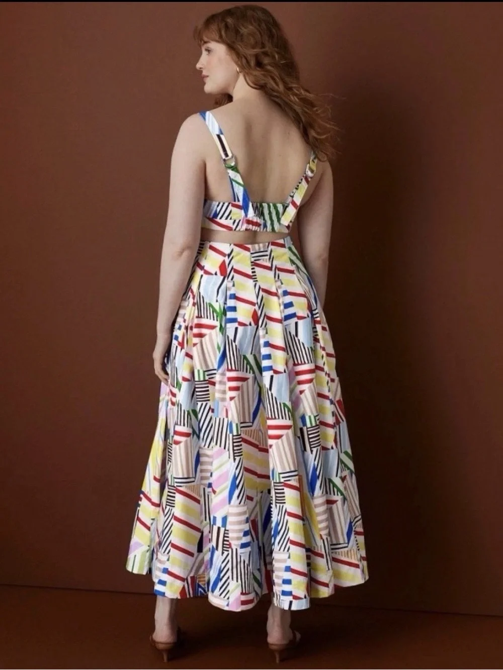 Rosie Assoulin × Target Women's Poplin Madras Bralette Top M and Skirt 8